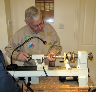 Keith turning drop spindles